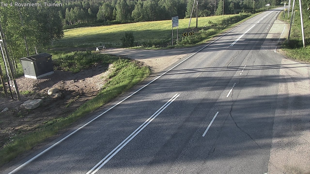 Weather Camera Image Road 4 Rovaniemi, Tiainen, Rovaniemi, Lappi