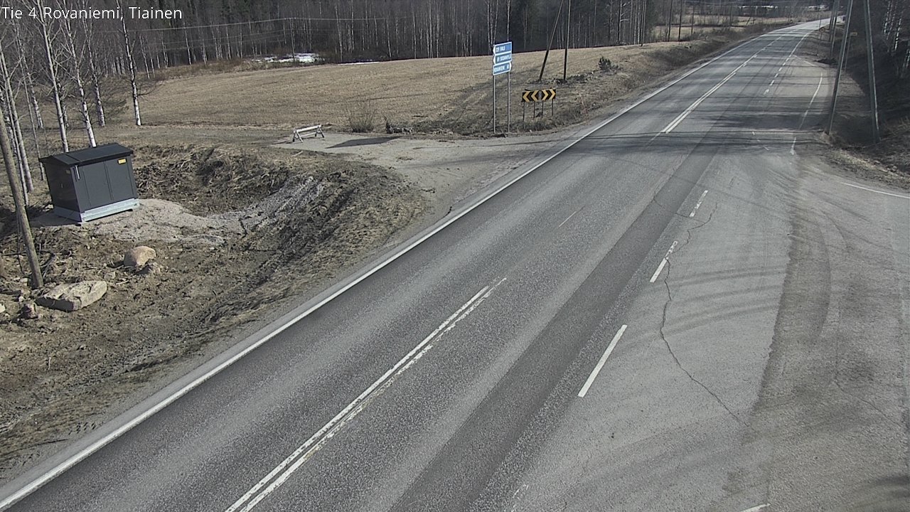 Weather Camera Image Väg 4 Rovaniemi, Tiainen, Rovaniemi, Lappi