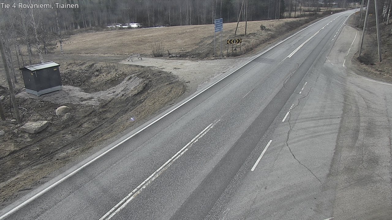 Weather Camera Image Väg 4 Rovaniemi, Tiainen, Rovaniemi, Lappi