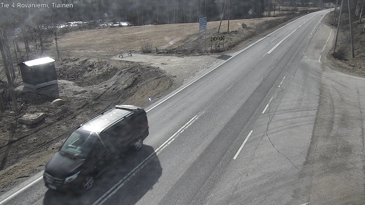 Weather Camera Image Väg 4 Rovaniemi, Tiainen, Rovaniemi, Lappi