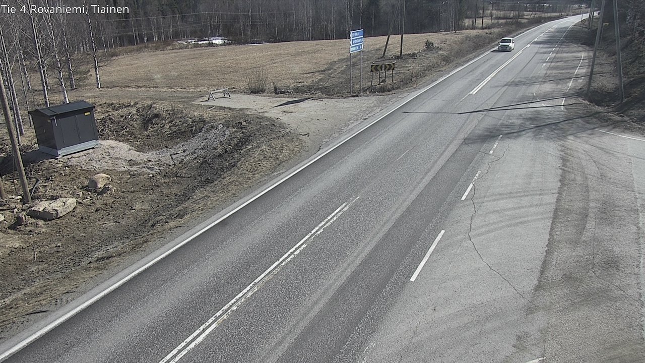 Weather Camera Image Väg 4 Rovaniemi, Tiainen, Rovaniemi, Lappi