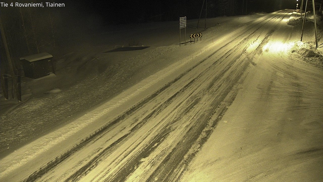 Weather Camera Image Road 4 Rovaniemi, Tiainen, Rovaniemi, Lappi