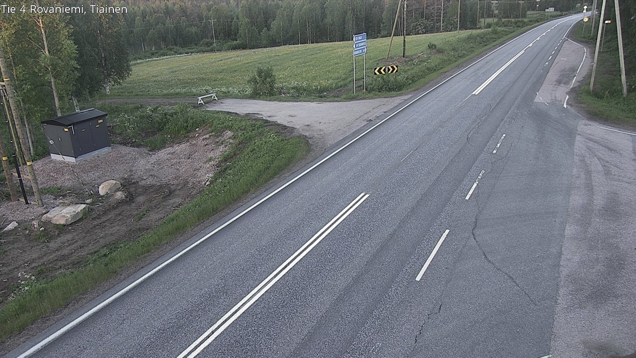 Weather Camera Image Road 4 Rovaniemi, Tiainen, Rovaniemi, Lappi