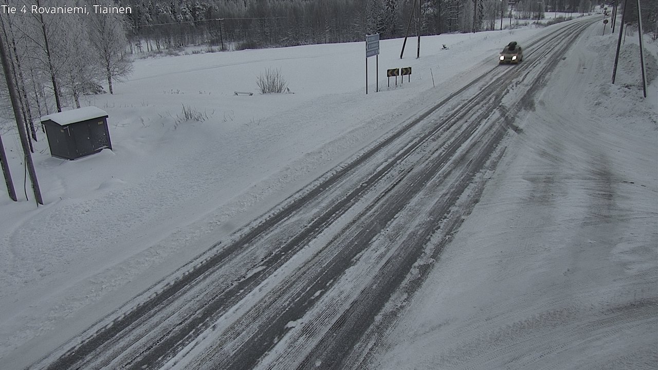 Weather Camera Image Road 4 Rovaniemi, Tiainen, Rovaniemi, Lappi