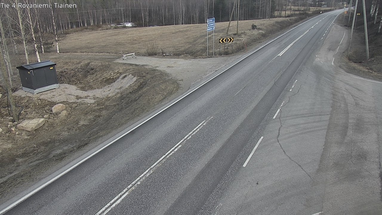 Weather Camera Image Väg 4 Rovaniemi, Tiainen, Rovaniemi, Lappi