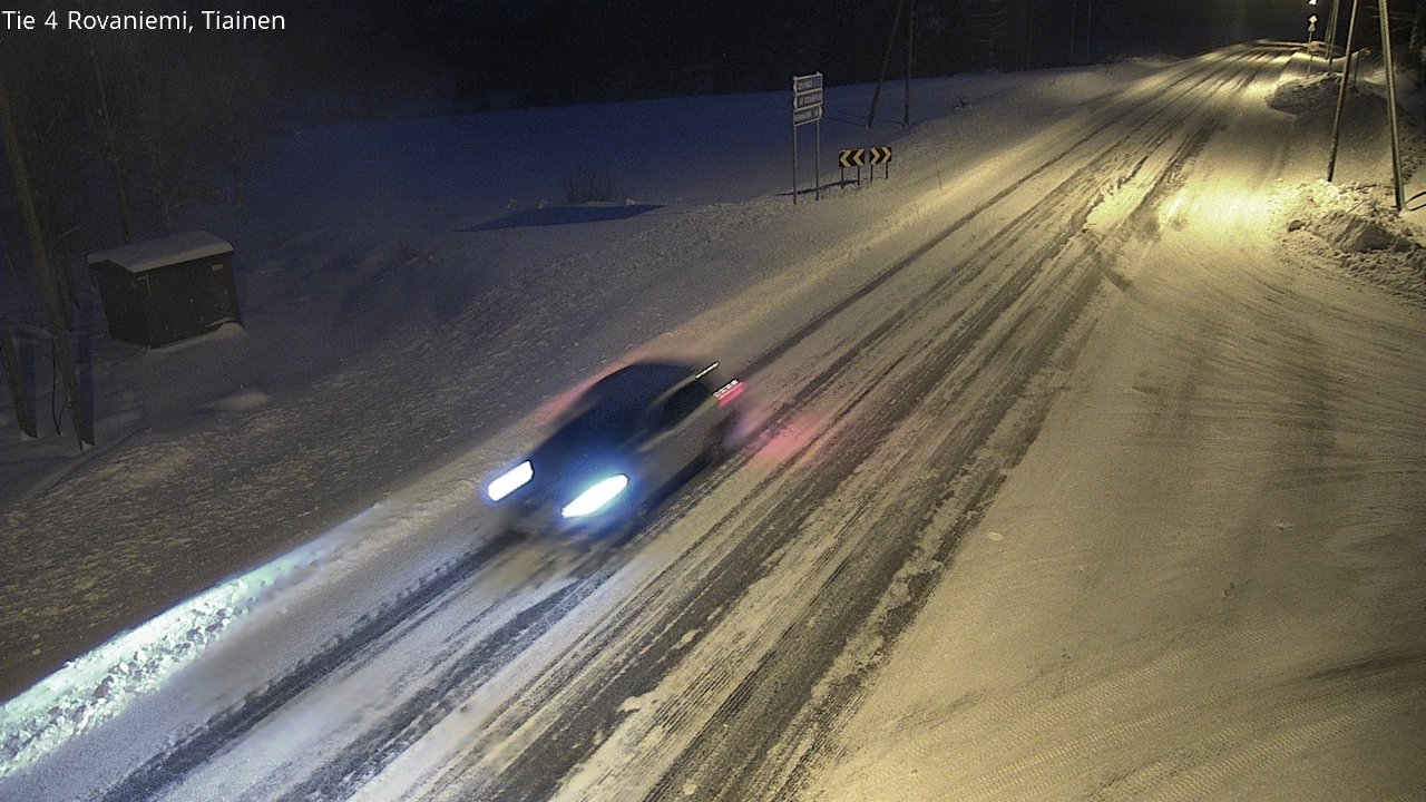 Weather Camera Image Road 4 Rovaniemi, Tiainen, Rovaniemi, Lappi