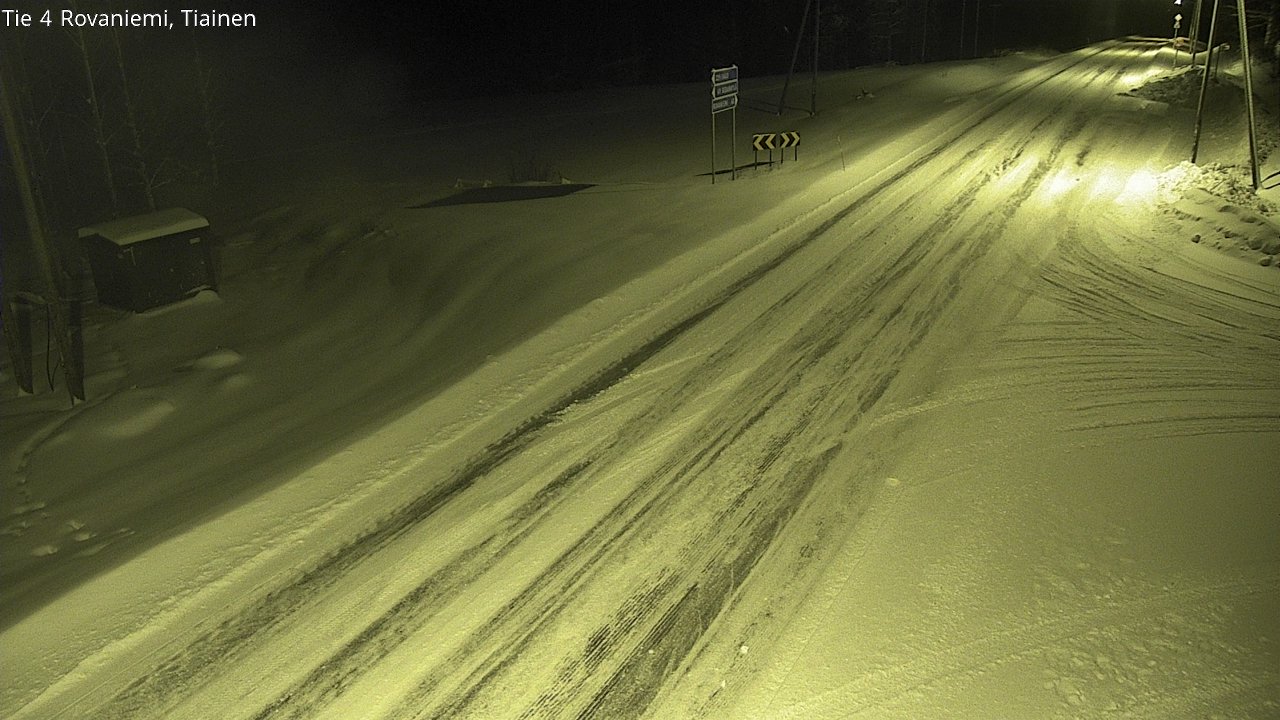 Weather Camera Image Road 4 Rovaniemi, Tiainen, Rovaniemi, Lappi