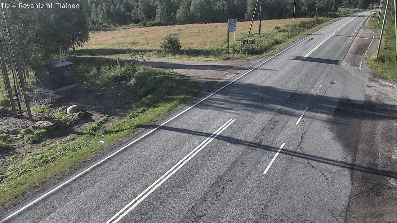 Weather Camera Image Road 4 Rovaniemi, Tiainen, Rovaniemi, Lappi