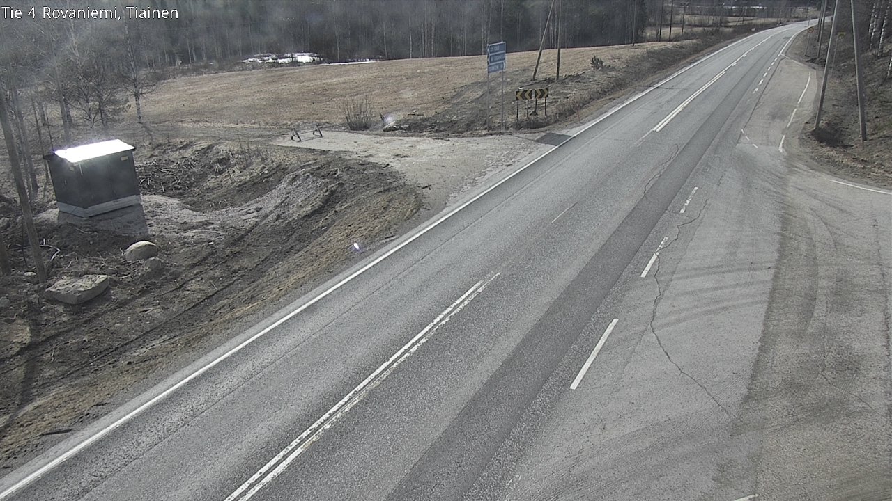 Weather Camera Image Väg 4 Rovaniemi, Tiainen, Rovaniemi, Lappi
