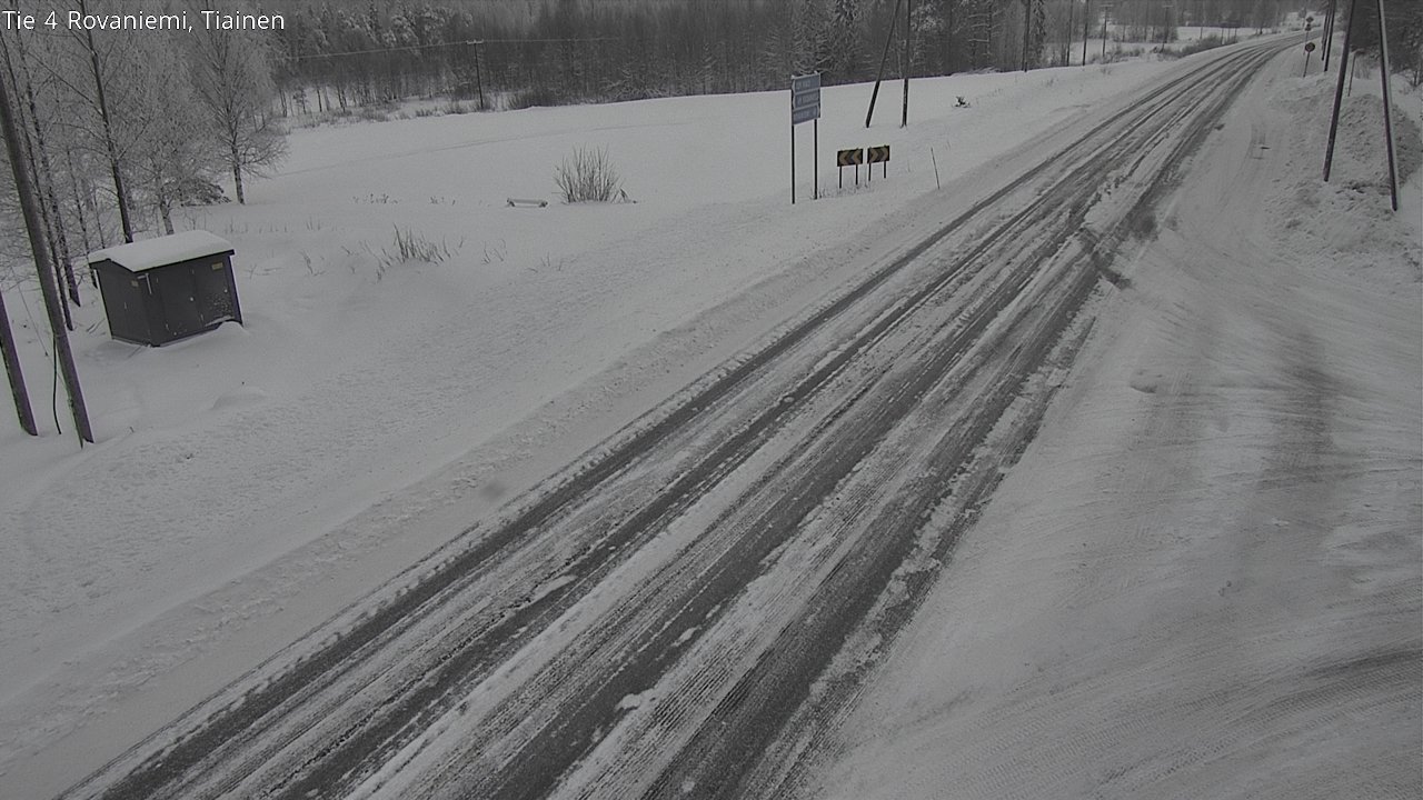 Weather Camera Image Road 4 Rovaniemi, Tiainen, Rovaniemi, Lappi