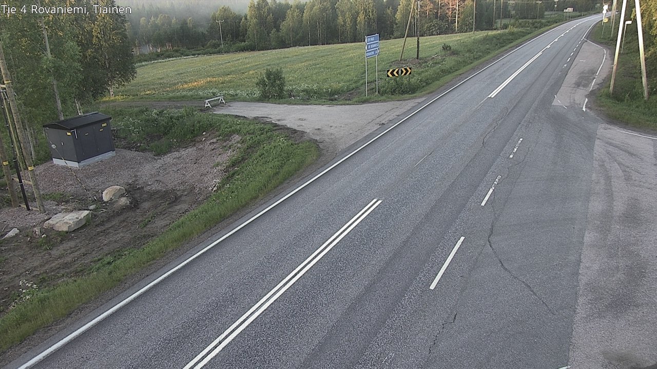 Weather Camera Image Road 4 Rovaniemi, Tiainen, Rovaniemi, Lappi