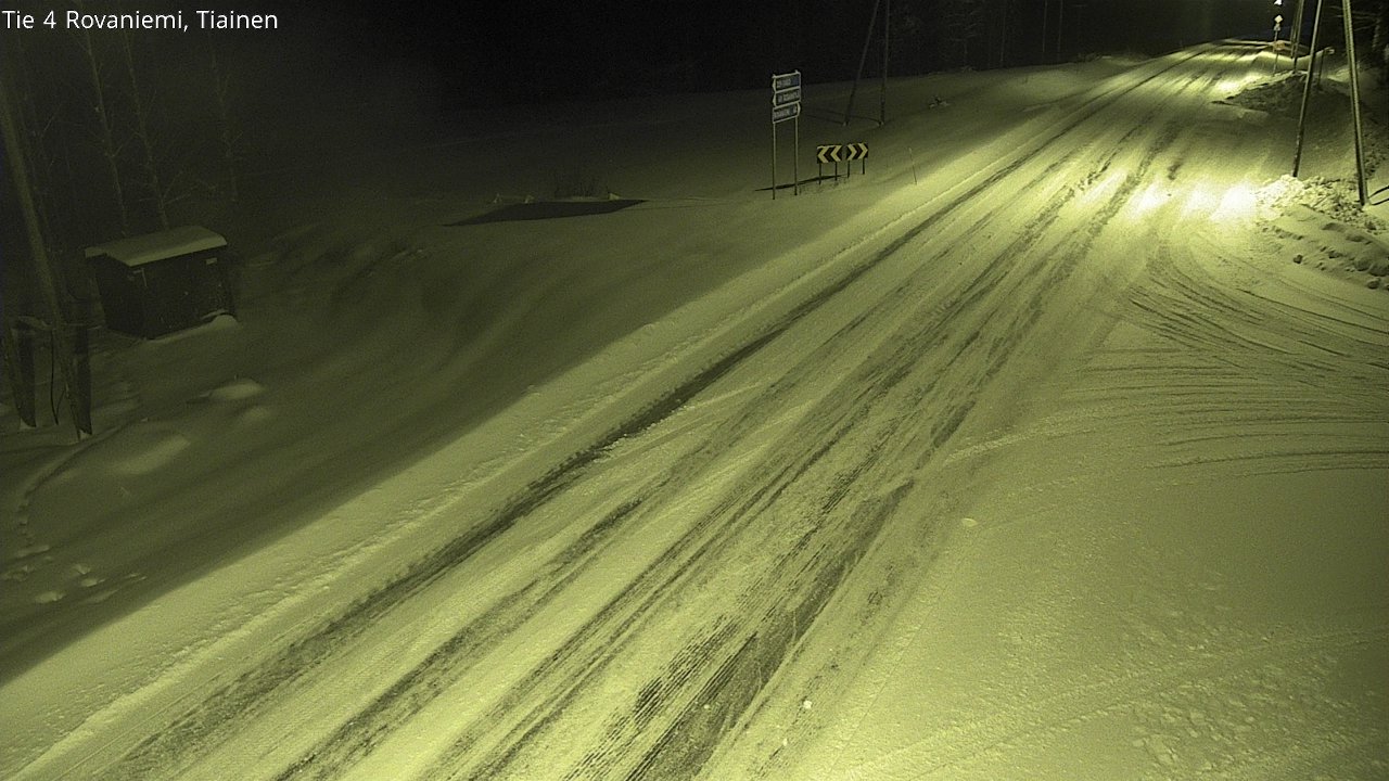 Weather Camera Image Road 4 Rovaniemi, Tiainen, Rovaniemi, Lappi
