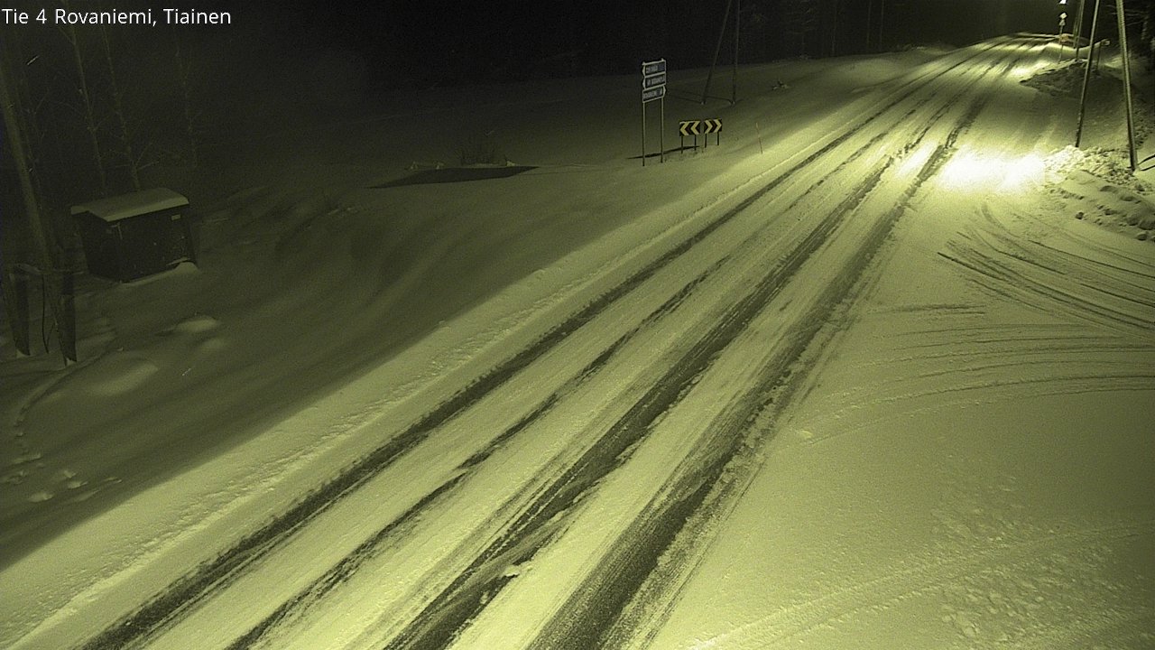 Weather Camera Image Road 4 Rovaniemi, Tiainen, Rovaniemi, Lappi