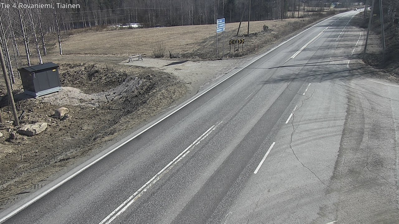Weather Camera Image Väg 4 Rovaniemi, Tiainen, Rovaniemi, Lappi