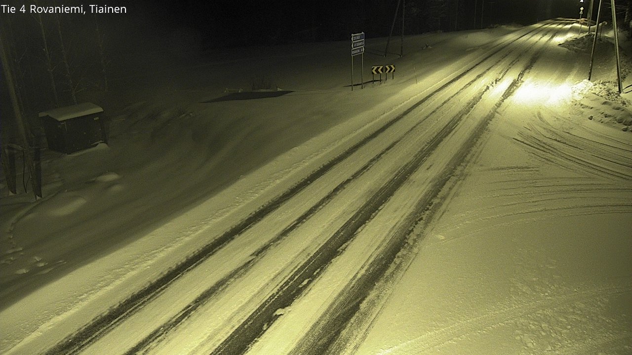Weather Camera Image Road 4 Rovaniemi, Tiainen, Rovaniemi, Lappi