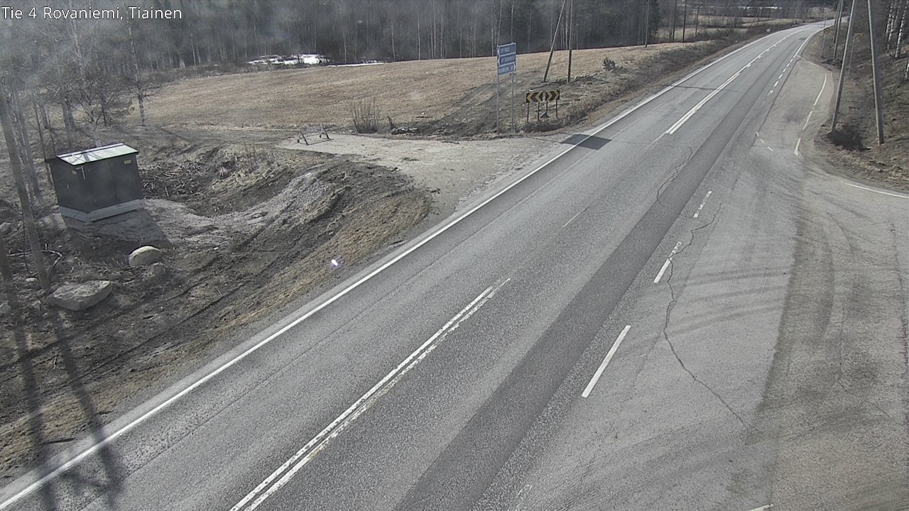 Weather Camera Image Väg 4 Rovaniemi, Tiainen, Rovaniemi, Lappi