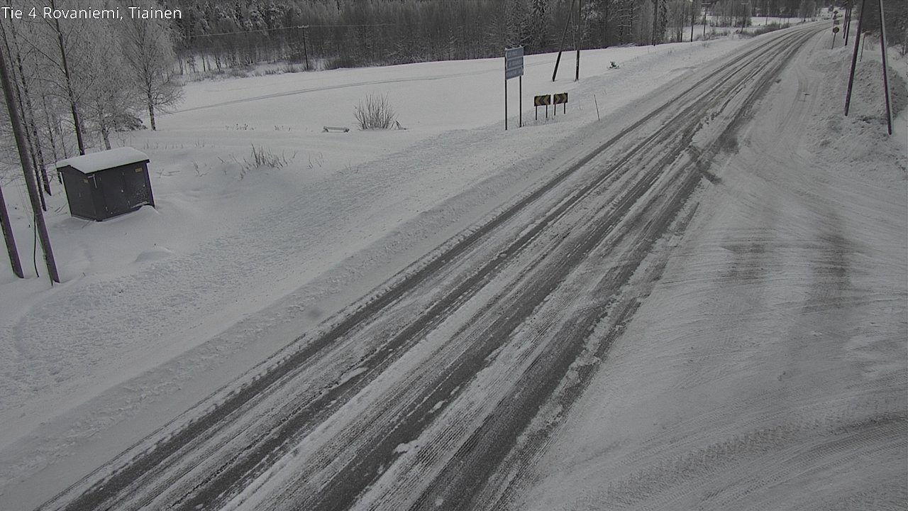 Weather Camera Image Road 4 Rovaniemi, Tiainen, Rovaniemi, Lappi