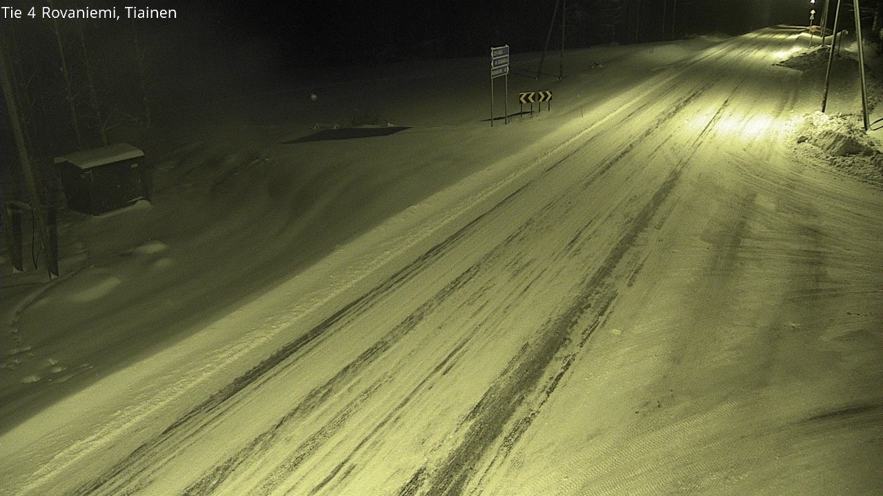 Weather Camera Image Road 4 Rovaniemi, Tiainen, Rovaniemi, Lappi