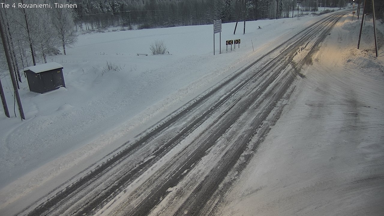 Weather Camera Image Road 4 Rovaniemi, Tiainen, Rovaniemi, Lappi