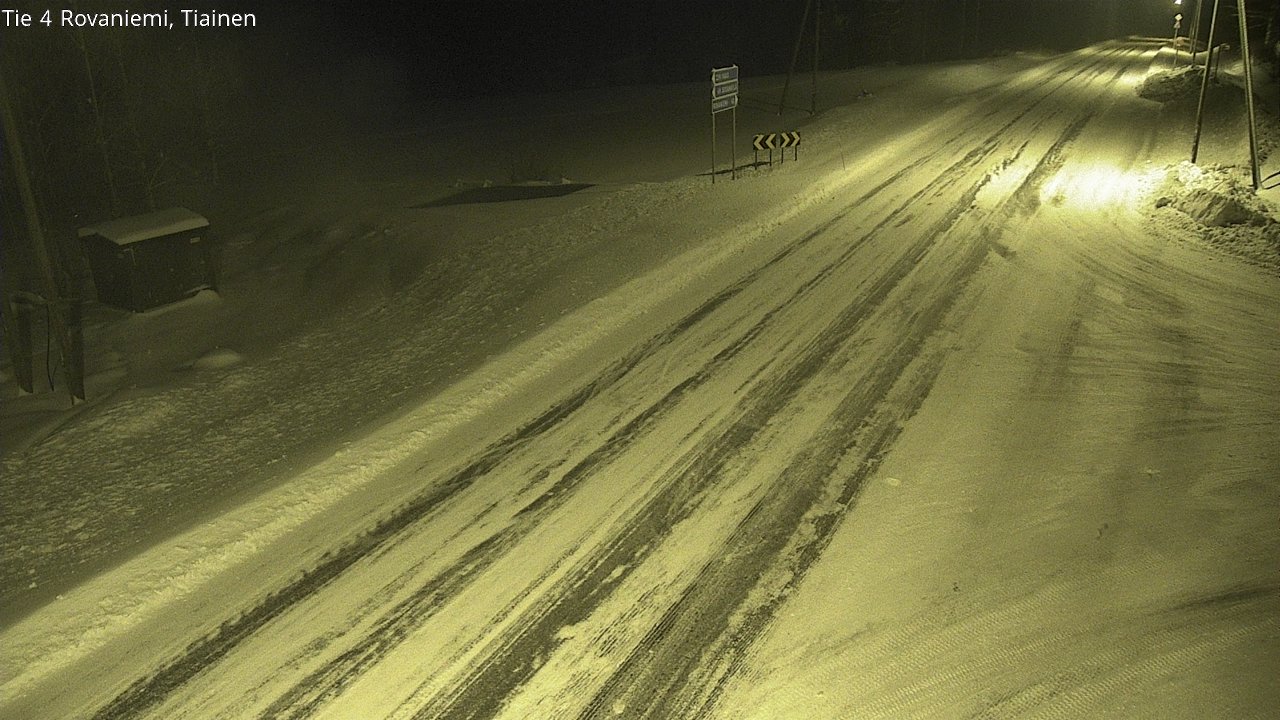 Weather Camera Image Road 4 Rovaniemi, Tiainen, Rovaniemi, Lappi