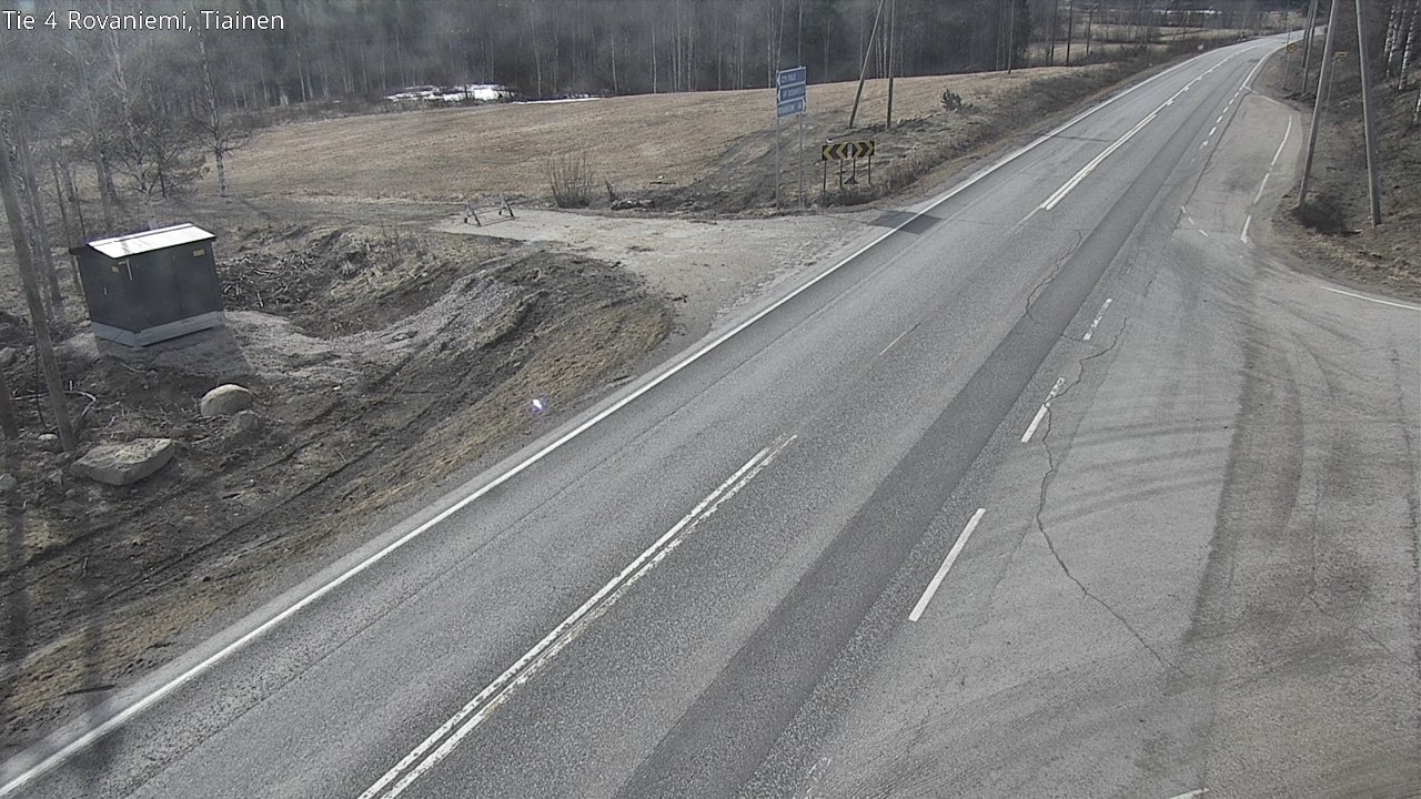 Weather Camera Image Väg 4 Rovaniemi, Tiainen, Rovaniemi, Lappi