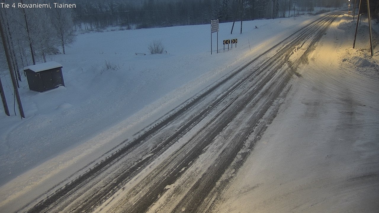 Weather Camera Image Road 4 Rovaniemi, Tiainen, Rovaniemi, Lappi