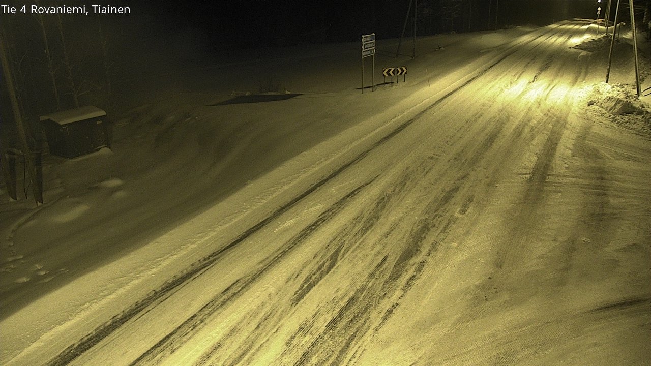 Weather Camera Image Road 4 Rovaniemi, Tiainen, Rovaniemi, Lappi