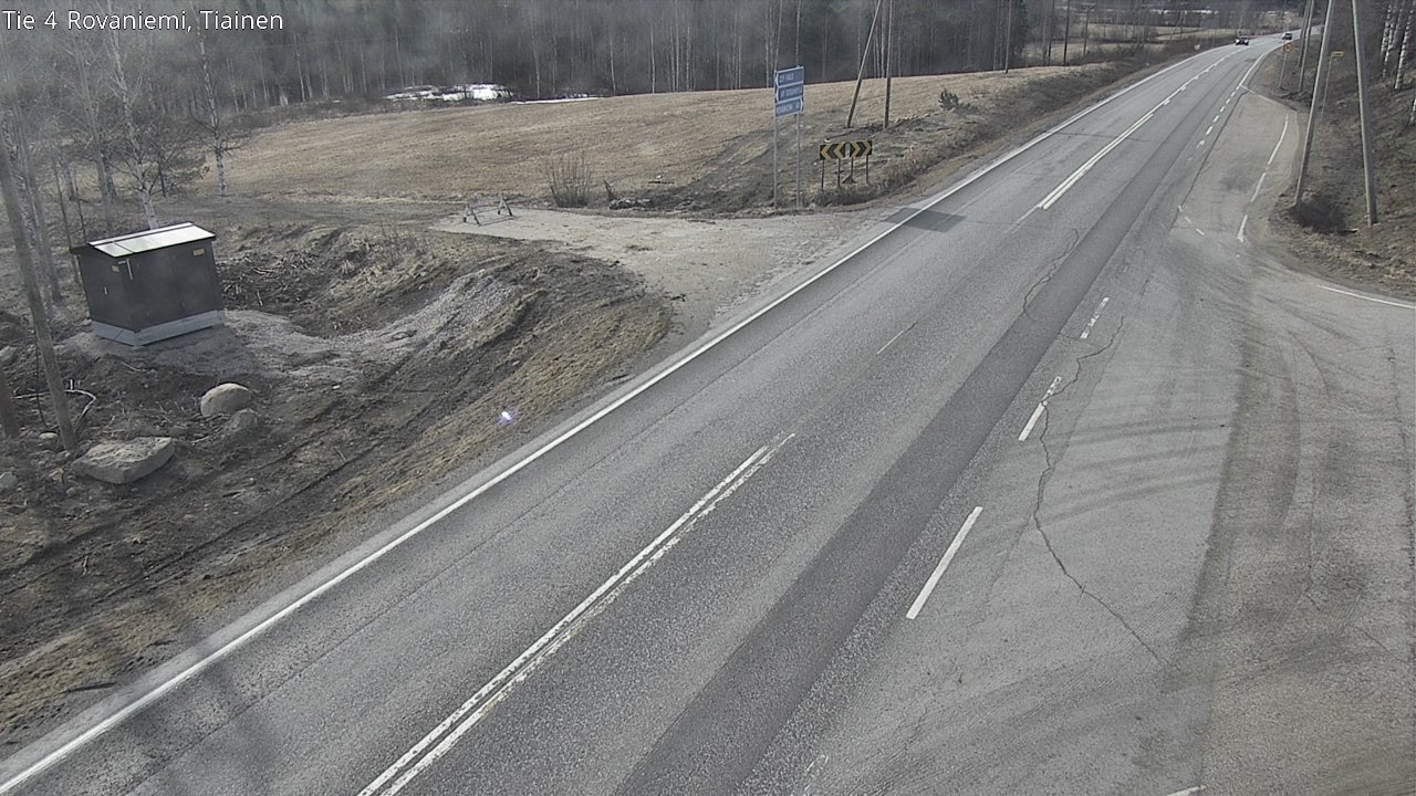 Weather Camera Image Väg 4 Rovaniemi, Tiainen, Rovaniemi, Lappi