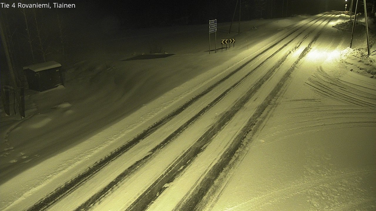 Weather Camera Image Road 4 Rovaniemi, Tiainen, Rovaniemi, Lappi