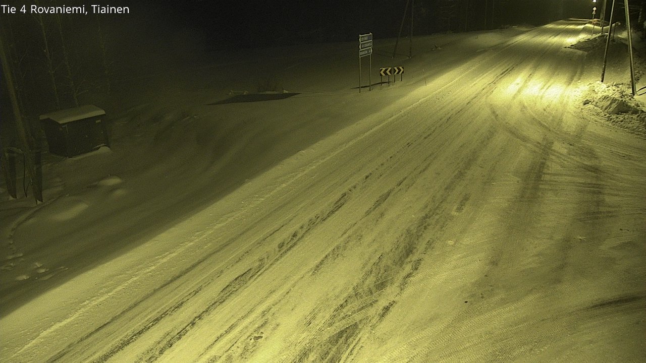 Weather Camera Image Road 4 Rovaniemi, Tiainen, Rovaniemi, Lappi