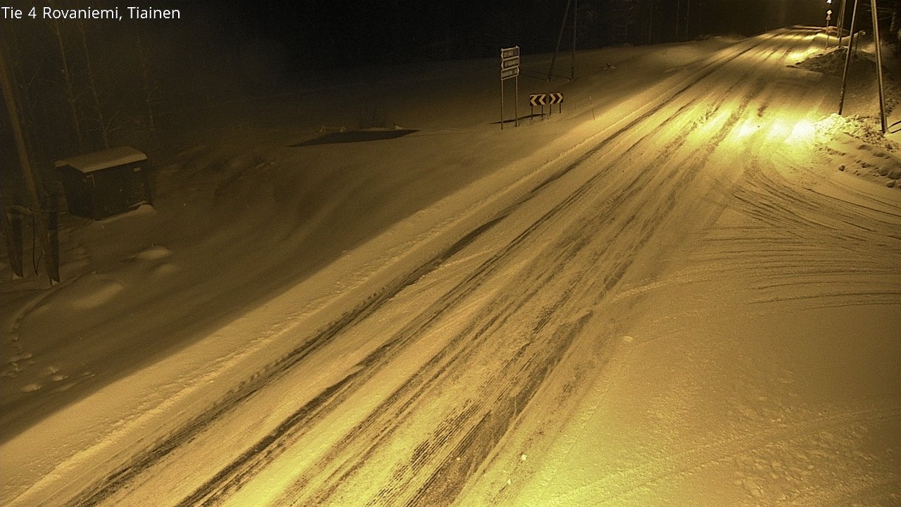 Weather Camera Image Road 4 Rovaniemi, Tiainen, Rovaniemi, Lappi