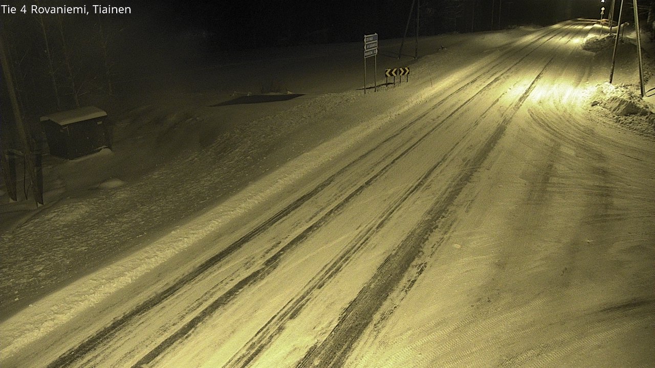 Weather Camera Image Road 4 Rovaniemi, Tiainen, Rovaniemi, Lappi