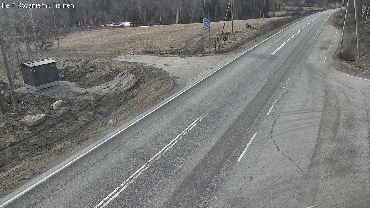 Weather Camera Image Väg 4 Rovaniemi, Tiainen, Rovaniemi, Lappi