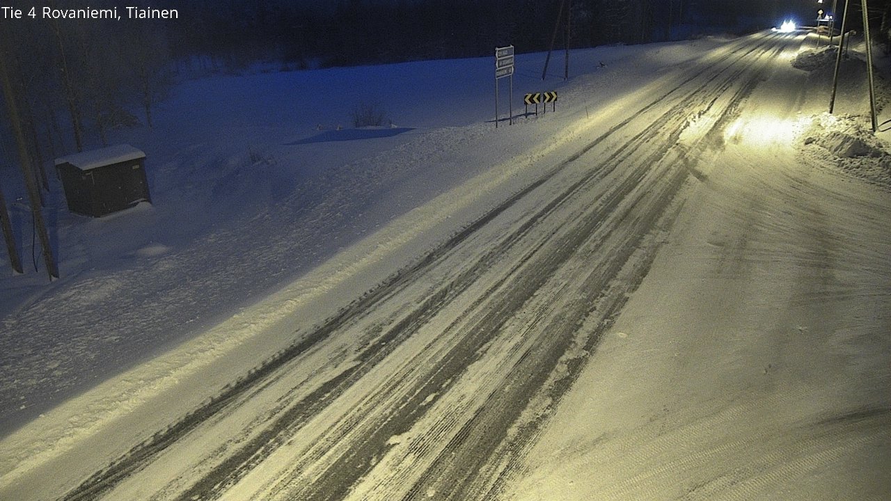 Weather Camera Image Road 4 Rovaniemi, Tiainen, Rovaniemi, Lappi