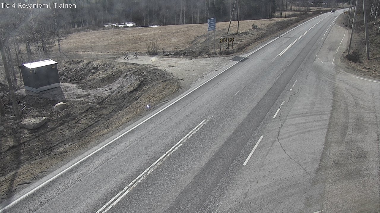 Weather Camera Image Väg 4 Rovaniemi, Tiainen, Rovaniemi, Lappi