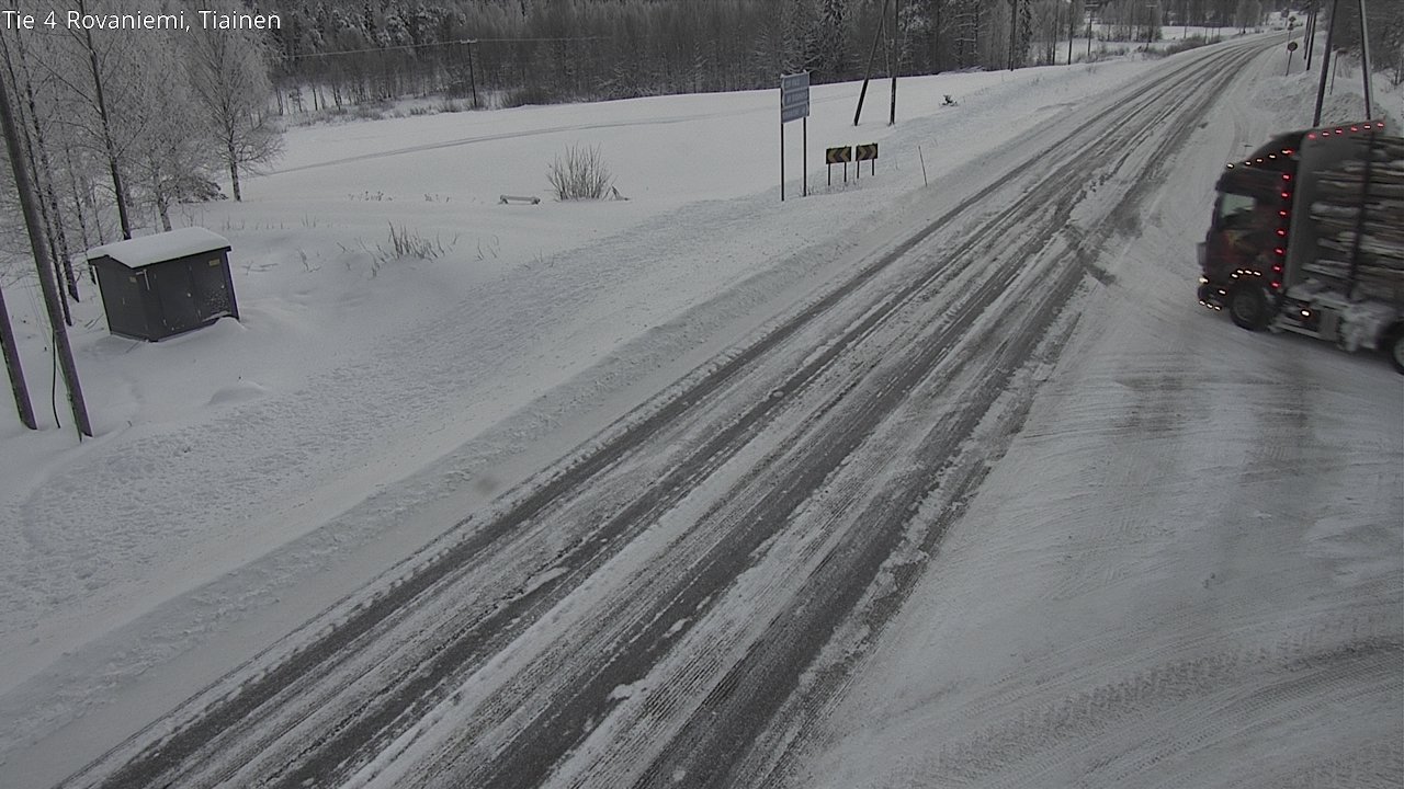 Weather Camera Image Road 4 Rovaniemi, Tiainen, Rovaniemi, Lappi