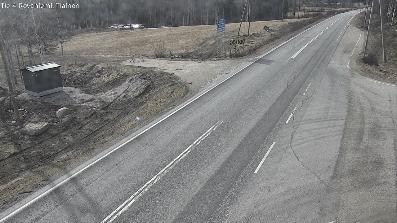 Weather Camera Image Väg 4 Rovaniemi, Tiainen, Rovaniemi, Lappi