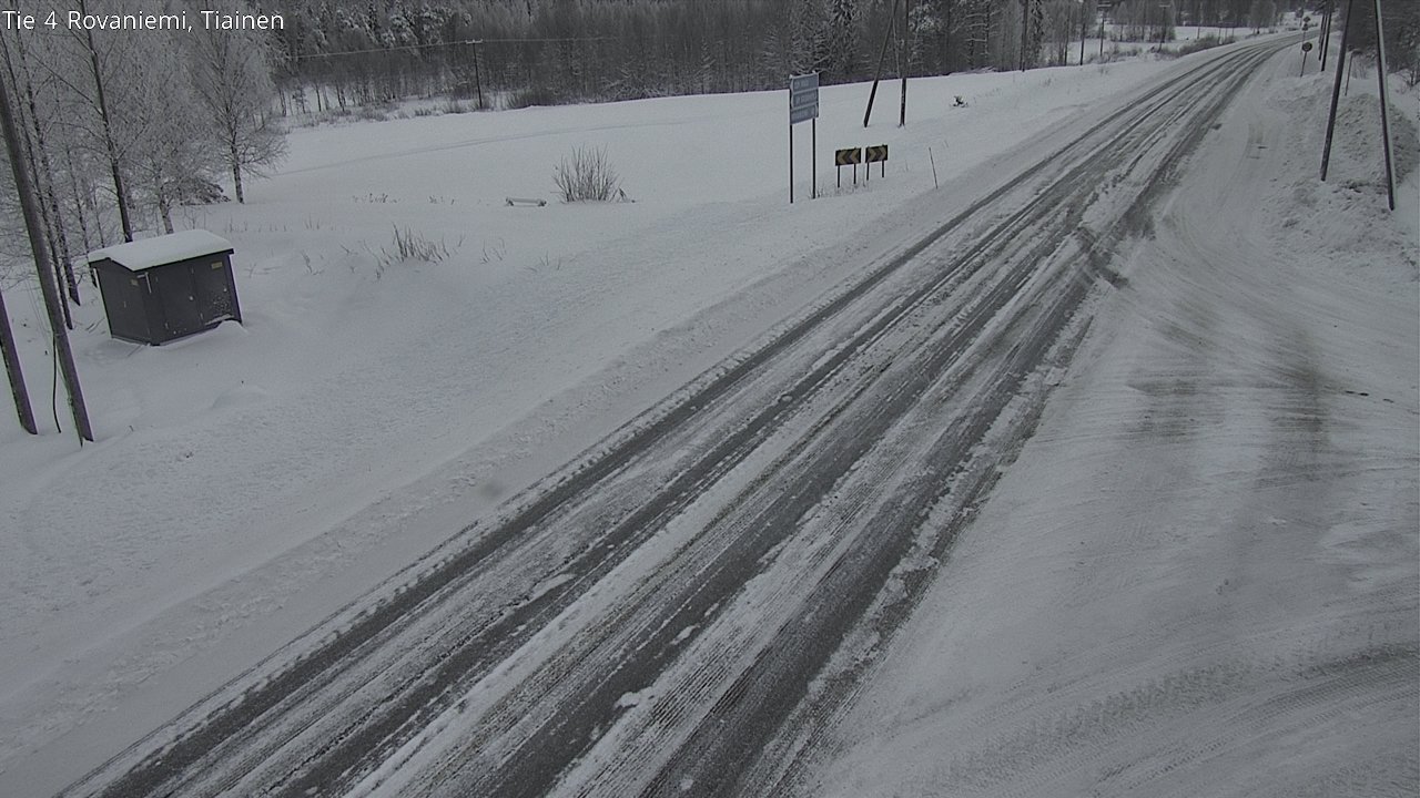 Weather Camera Image Road 4 Rovaniemi, Tiainen, Rovaniemi, Lappi
