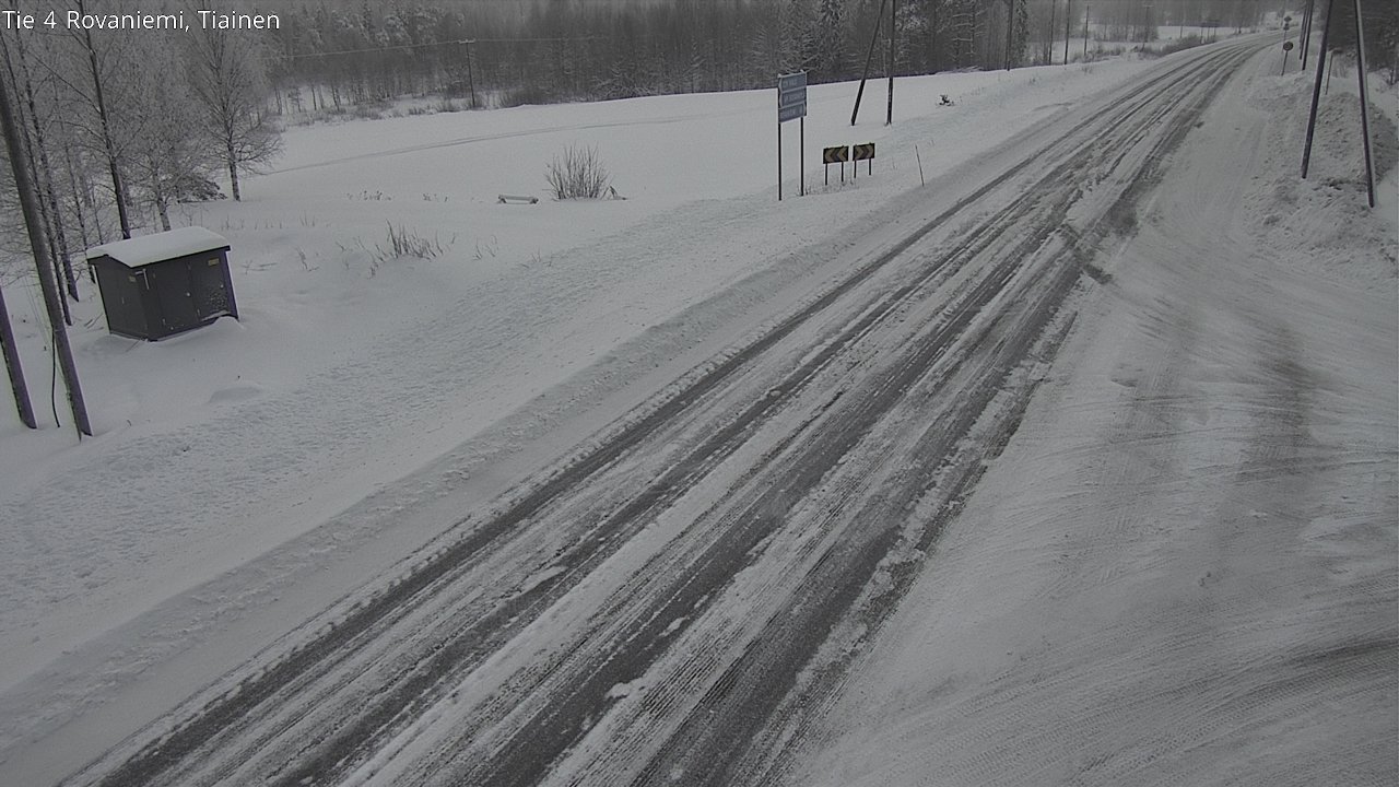 Weather Camera Image Road 4 Rovaniemi, Tiainen, Rovaniemi, Lappi