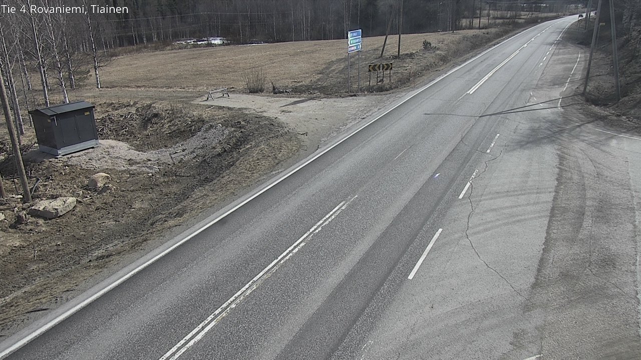 Weather Camera Image Väg 4 Rovaniemi, Tiainen, Rovaniemi, Lappi