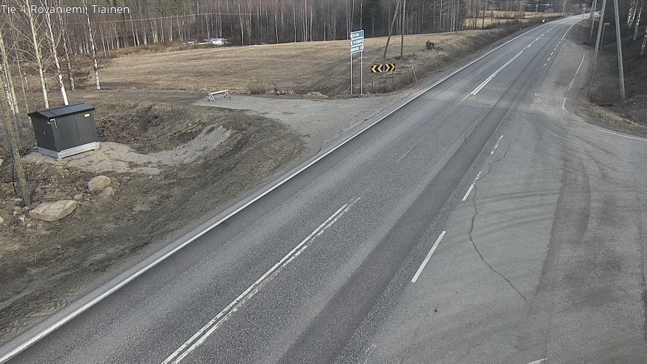Weather Camera Image Väg 4 Rovaniemi, Tiainen, Rovaniemi, Lappi