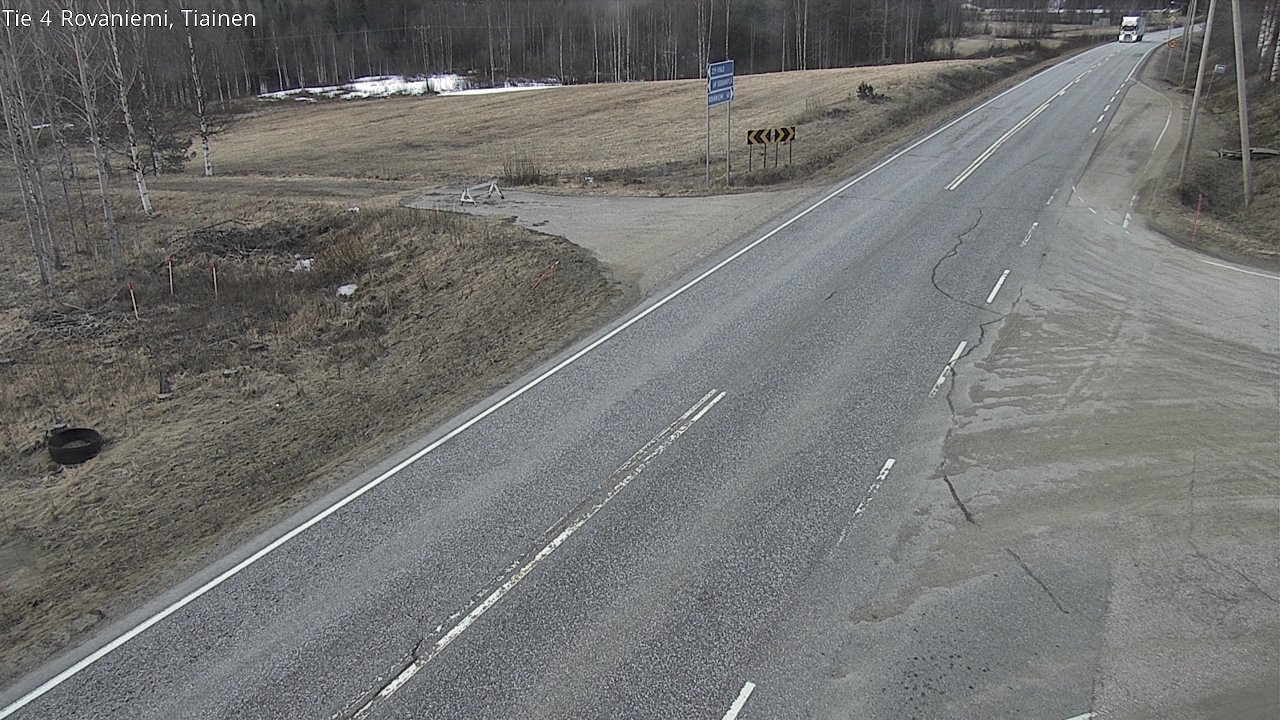 Weather Camera Image Road 4 Rovaniemi, Tiainen, Rovaniemi, Lappi