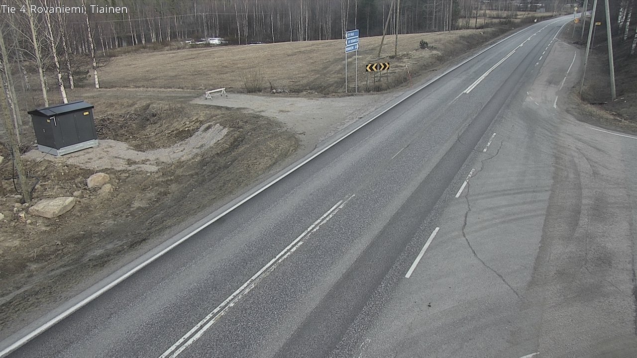 Weather Camera Image Väg 4 Rovaniemi, Tiainen, Rovaniemi, Lappi