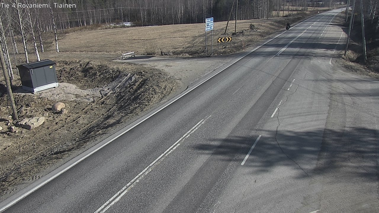 Weather Camera Image Väg 4 Rovaniemi, Tiainen, Rovaniemi, Lappi