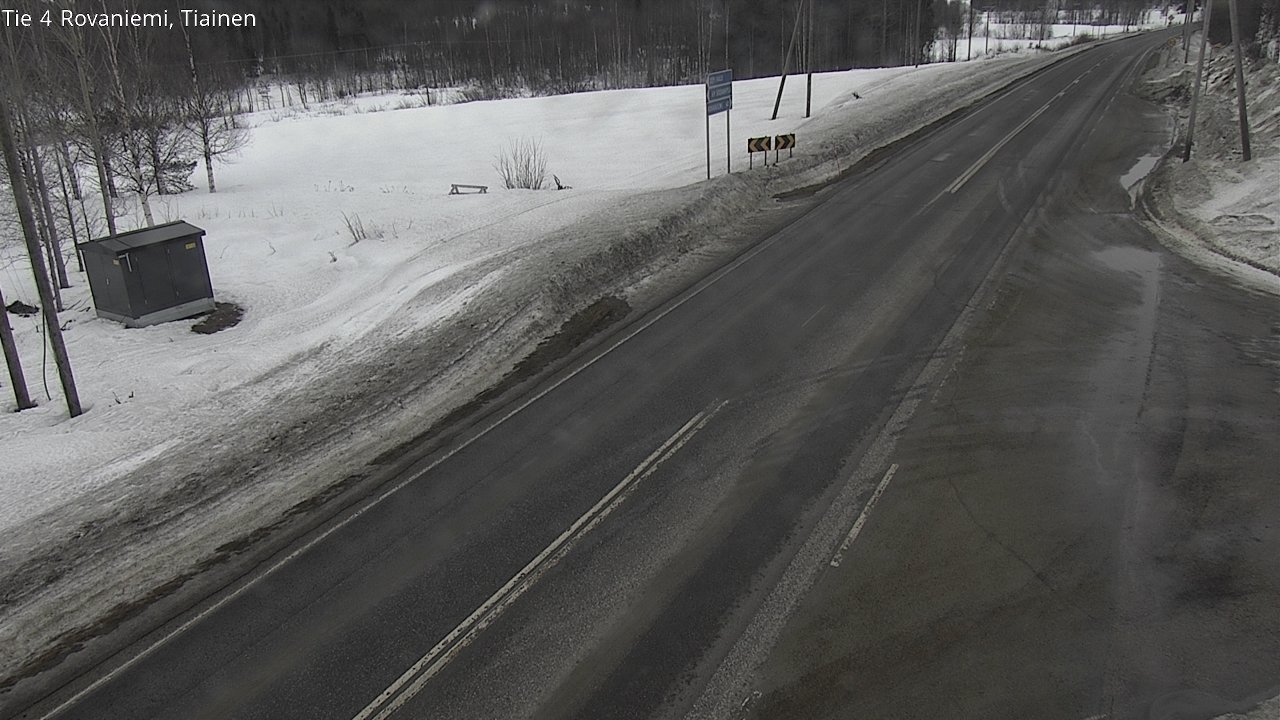 Weather Camera Image Väg 4 Rovaniemi, Tiainen, Rovaniemi, Lappi