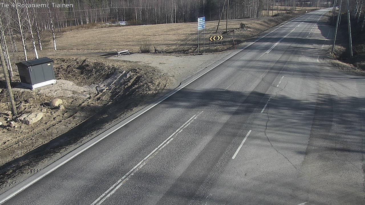 Weather Camera Image Väg 4 Rovaniemi, Tiainen, Rovaniemi, Lappi