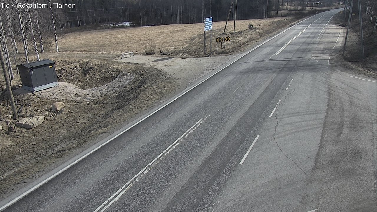 Weather Camera Image Väg 4 Rovaniemi, Tiainen, Rovaniemi, Lappi