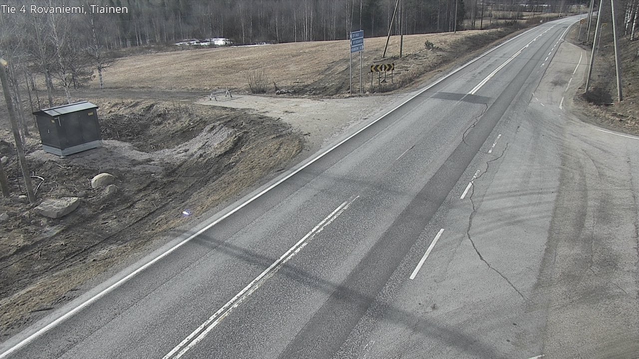 Weather Camera Image Väg 4 Rovaniemi, Tiainen, Rovaniemi, Lappi
