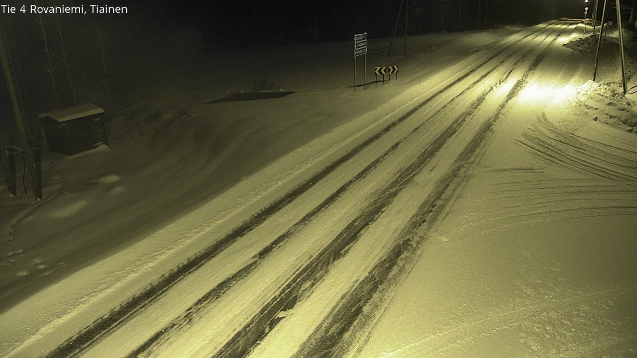 Weather Camera Image Road 4 Rovaniemi, Tiainen, Rovaniemi, Lappi