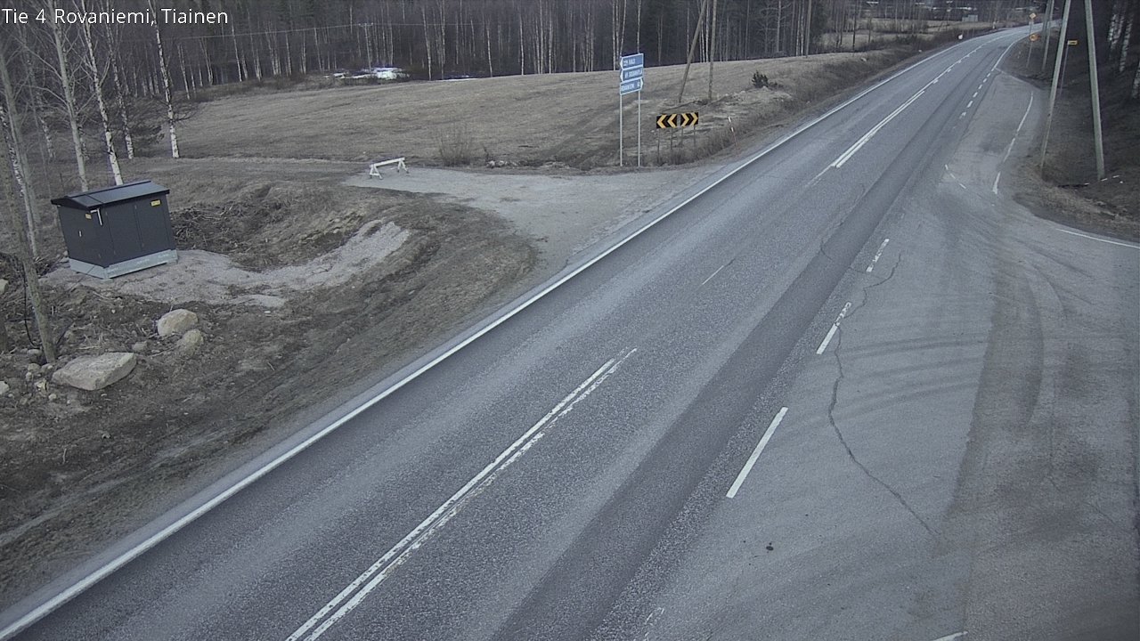 Weather Camera Image Väg 4 Rovaniemi, Tiainen, Rovaniemi, Lappi